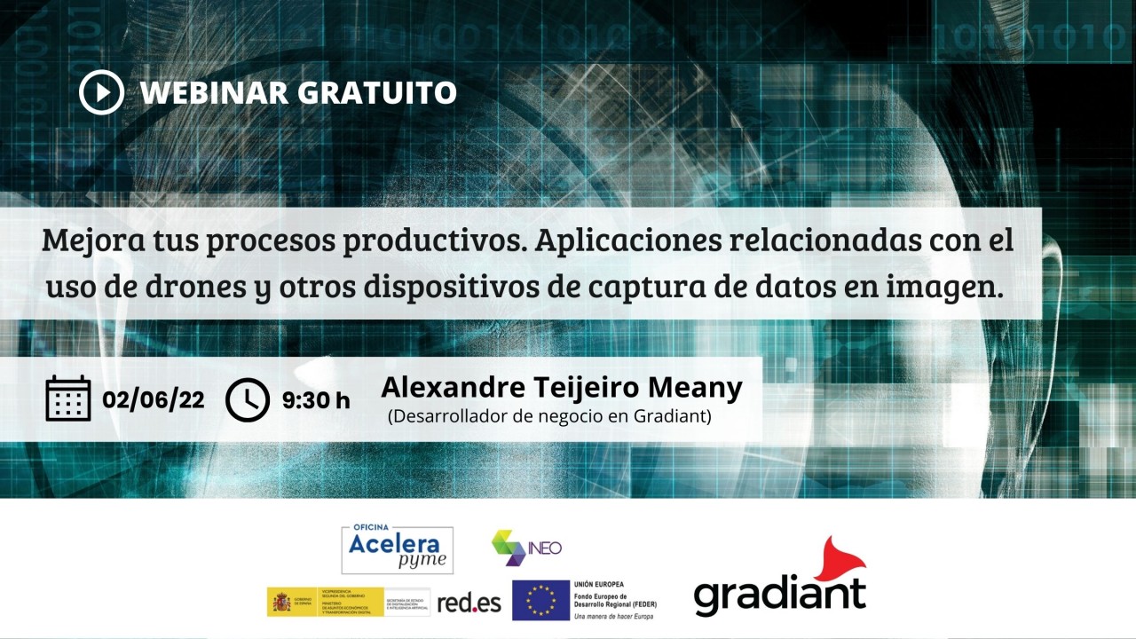 Mejora tus procesos productivos. Aplicaciones relacionadas con el uso de drones y otros dispositivos de captura de datos en imagen.