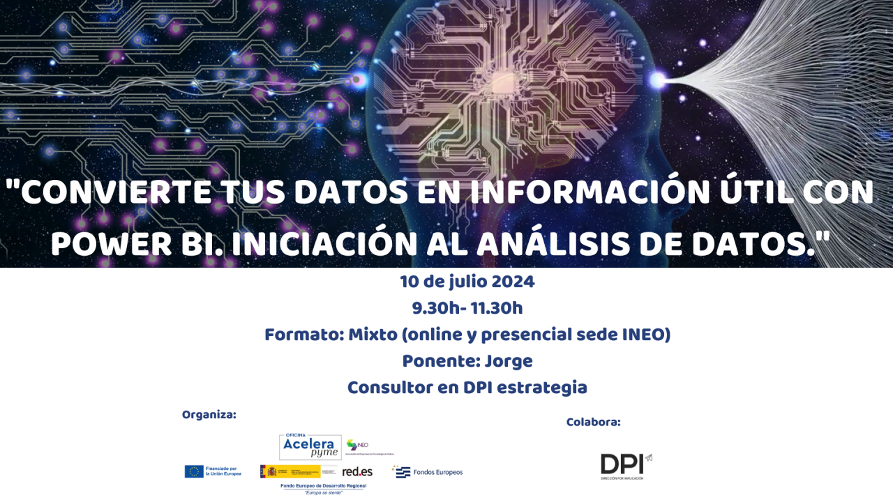 Taller Convierte tus datos en información útil con Power Bi. Iniciación al análisis de datos.